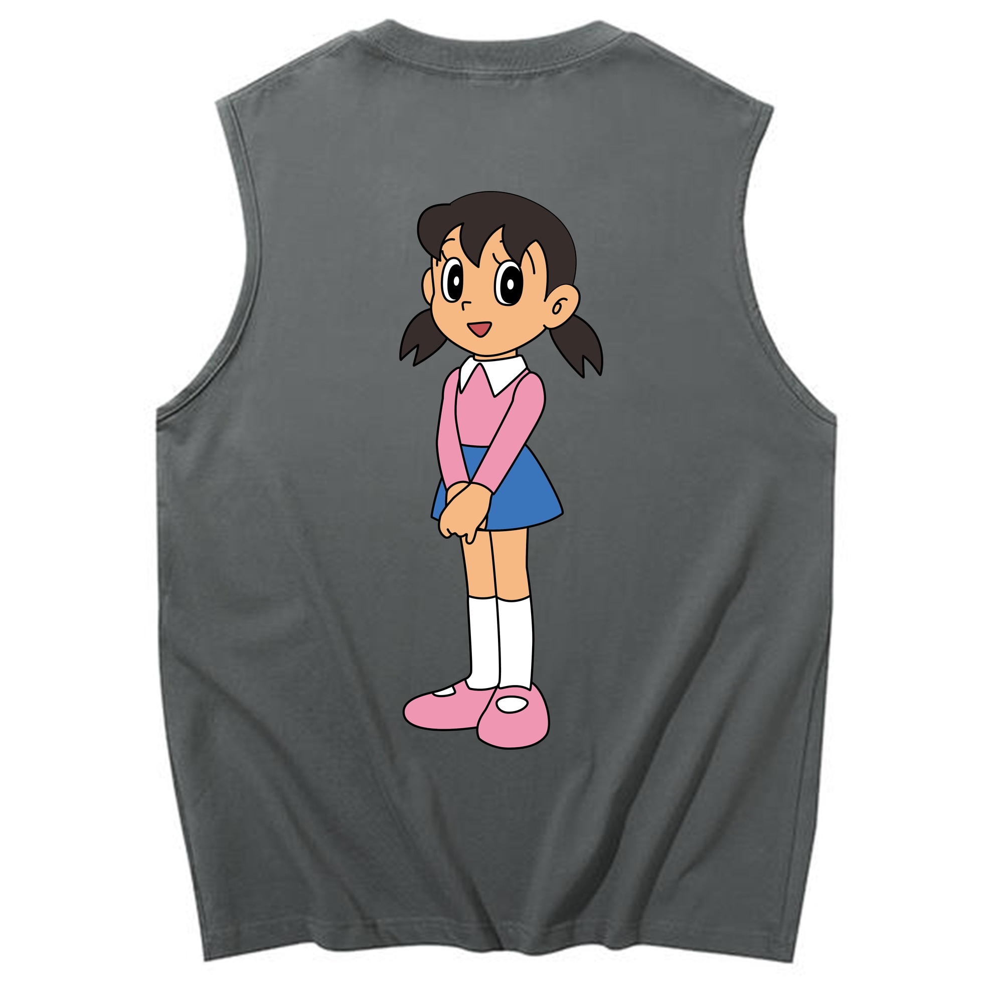 （画像用） ドラえもん みなもと しずか Doraemon Shizuka Minamoto コットン100％タンクトップ（背面プリント）